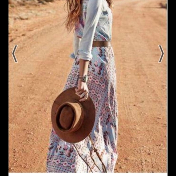 Spell And The Gypsy Pandora Long Skirt In Aquarium Blue SIZE SMALL - Picture 3 of 15